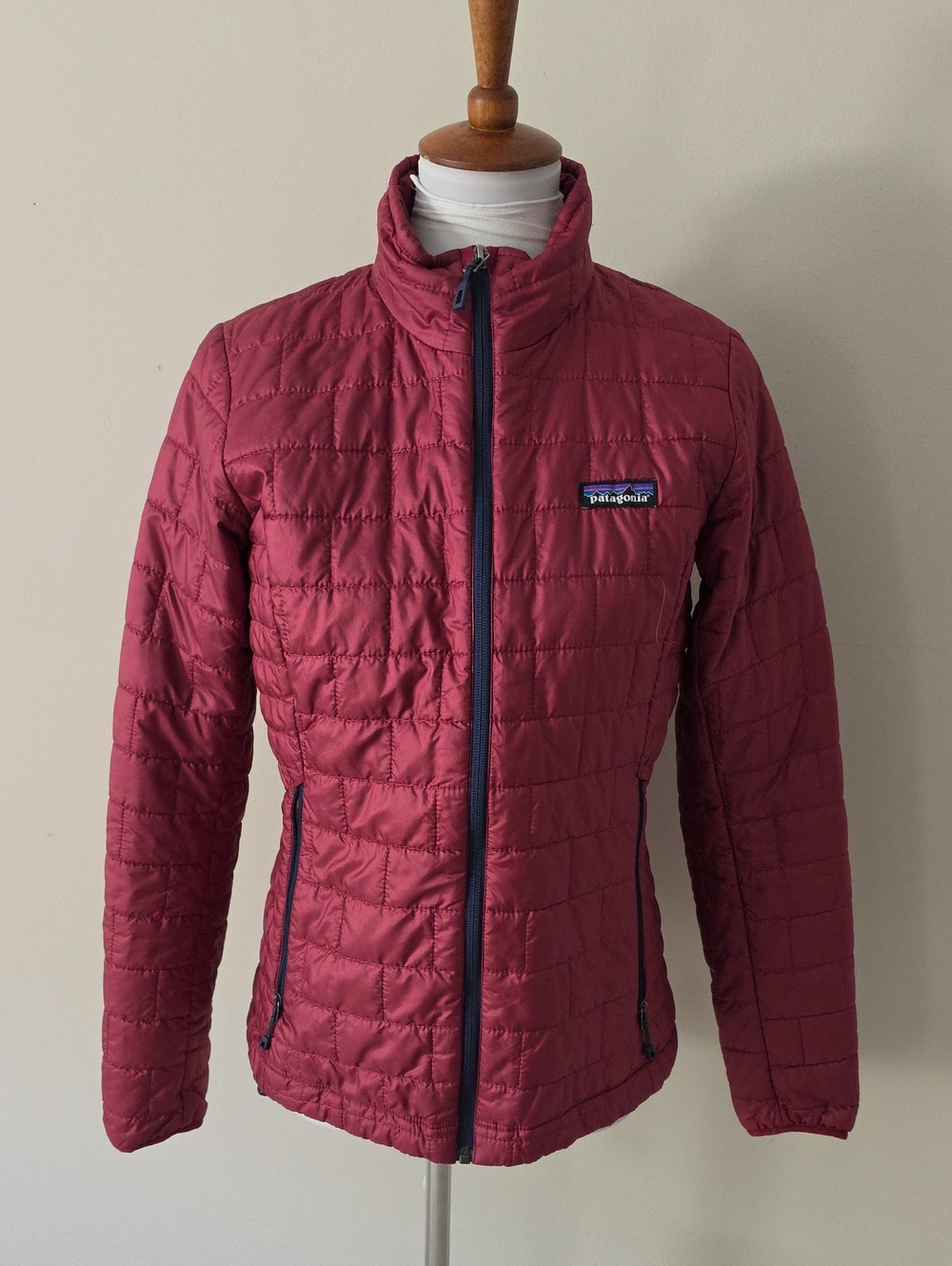Patagonia Full Zip  Burgundy Quilted Jacket